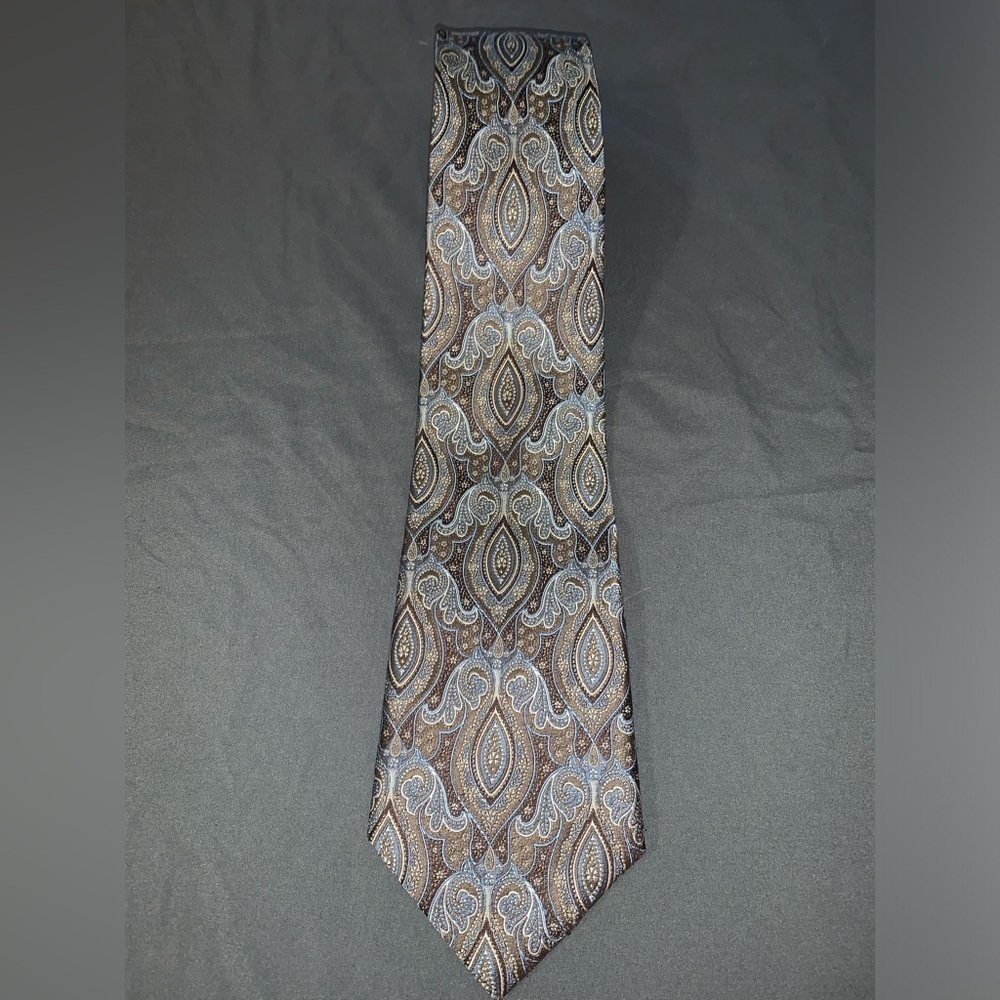 Vintage Burma Bibas 100% Silk Ex Long Beautiful Pattern Men’s Neck Tie 64inc